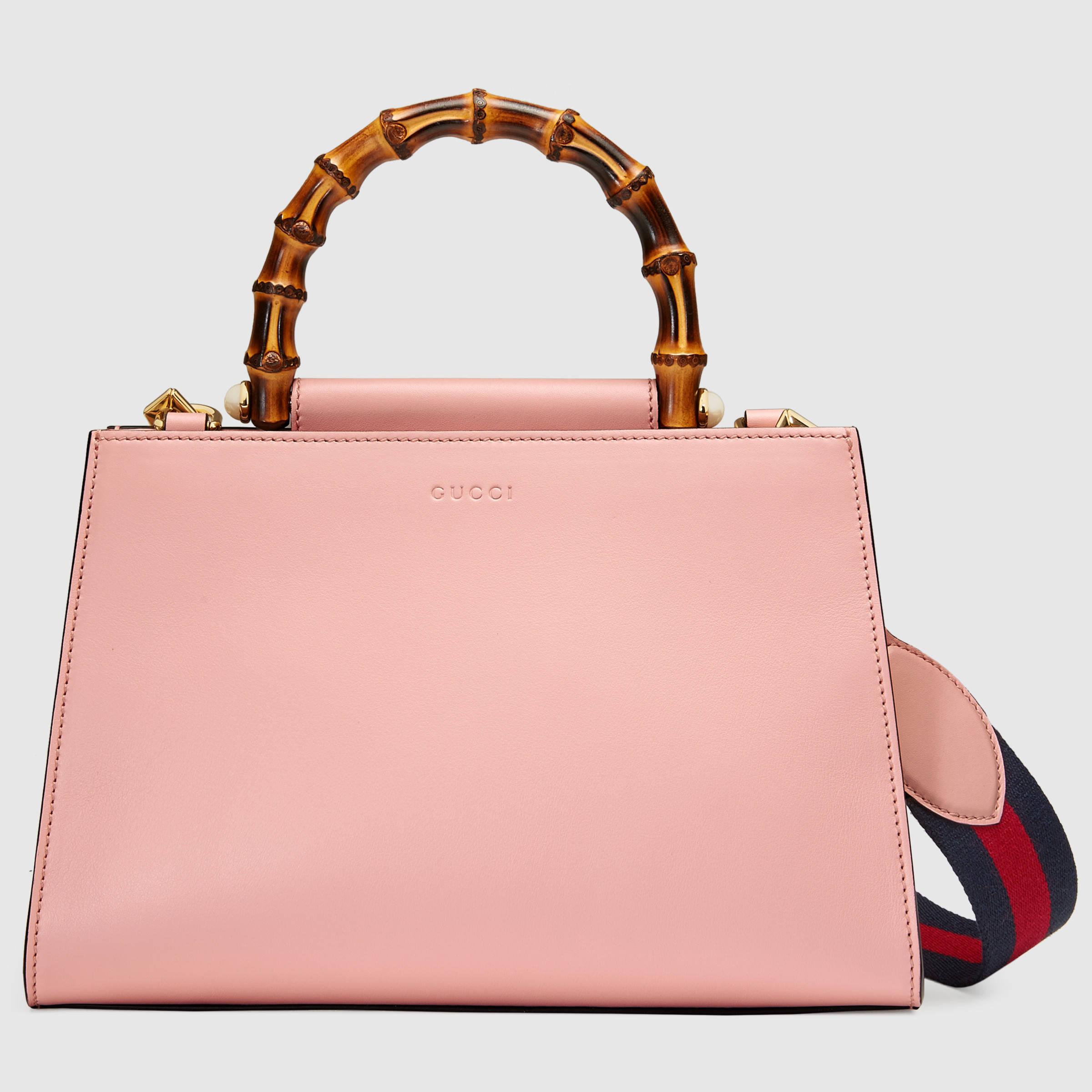 Gucci Nymphea Leather Top Handle Bag in Pink Lyst